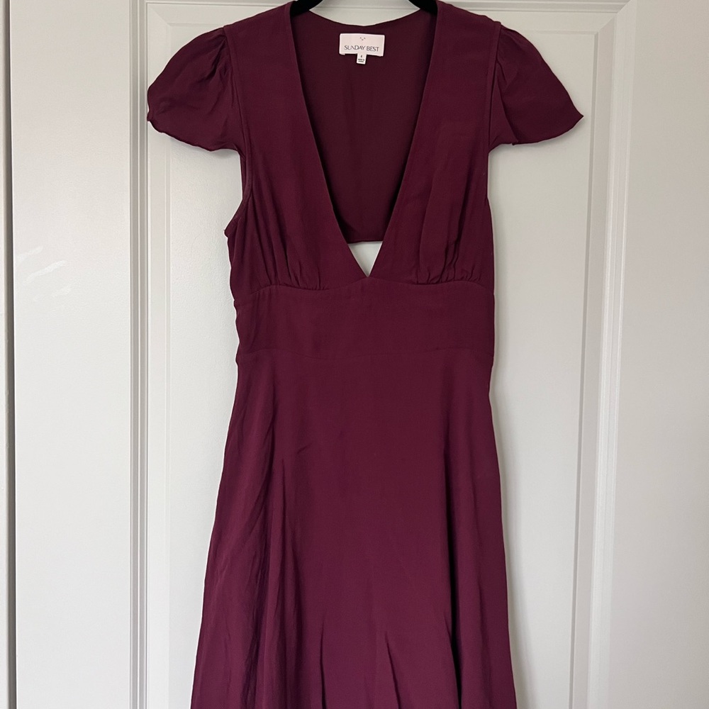 Aritzia open back mini dress